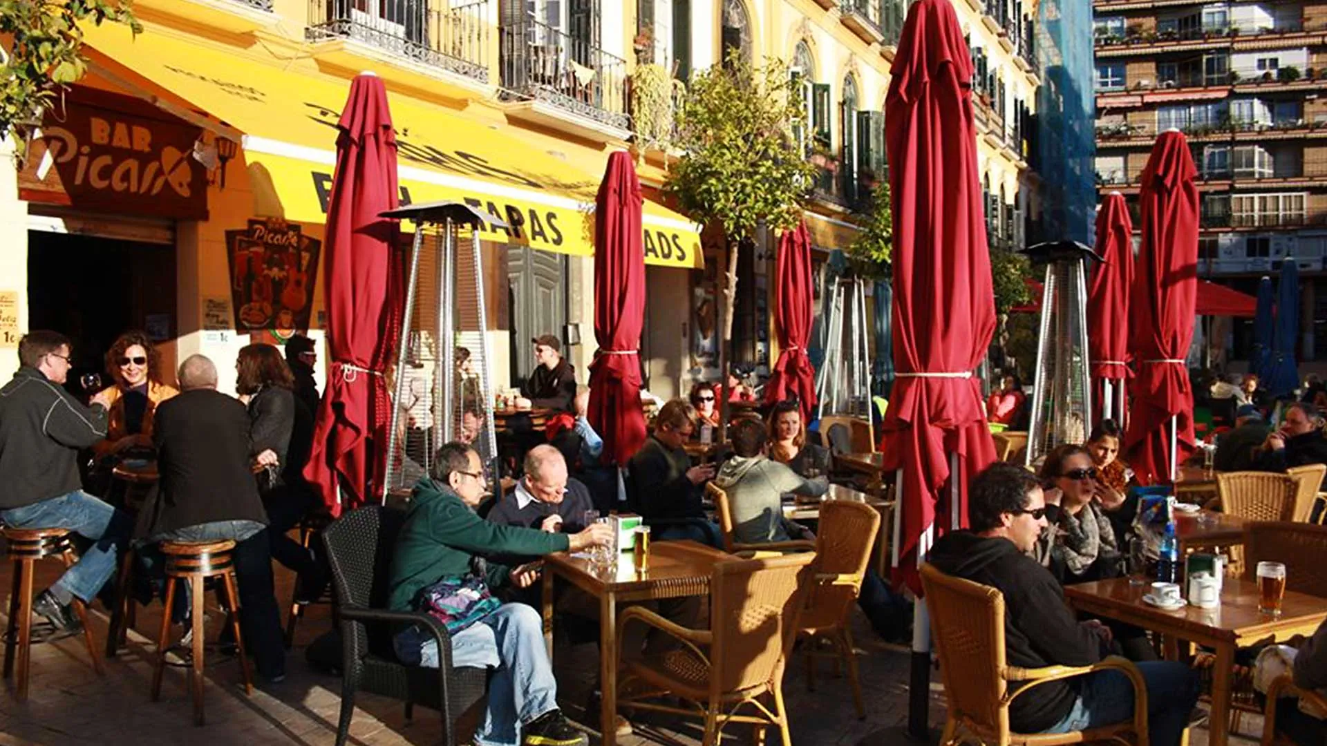 La terraza de Picas en la Plaza de la Merced